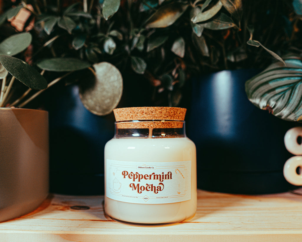 16 oz Peppermint Mocha Scented Candle