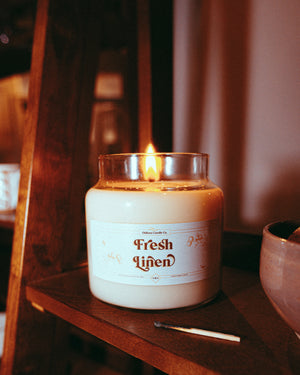 16 oz Fresh Linen Scented Candle